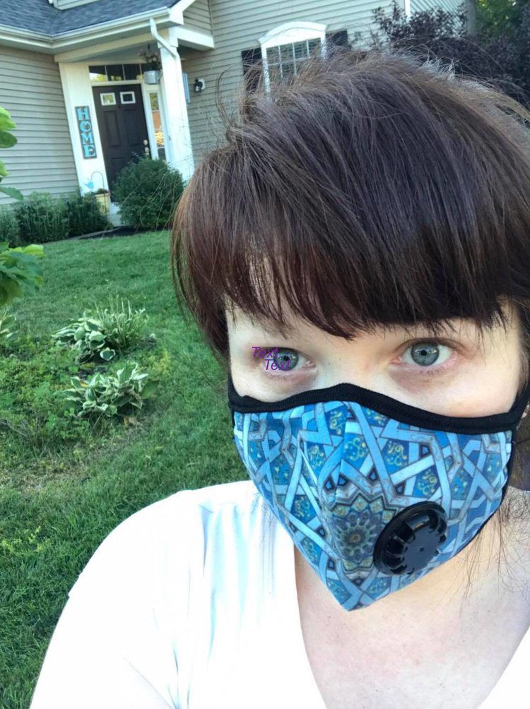 When air conditions are bad, Dana wears a face mask to be outside. Saving her own life.