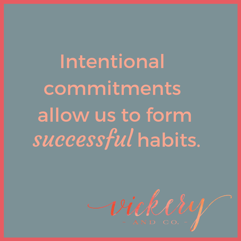 Success and Leadership coach, Heather Vickery talks about building successful habits with intentional commitments.