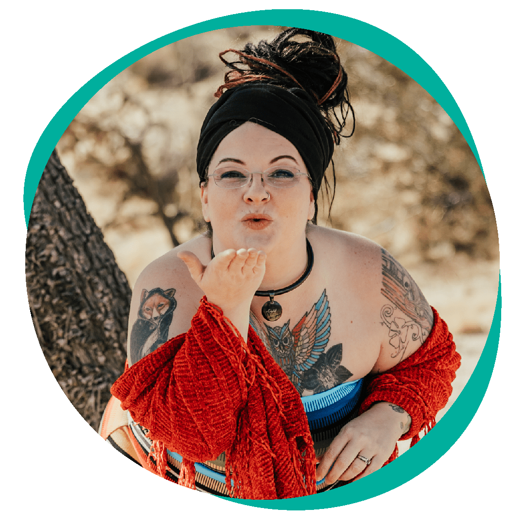 A picture of a tattooed woman